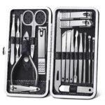 Ensemble de pédicure coupe-ongles 16 pièces avec ciseaux pince à épiler outils de manucure professionnels