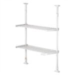 ⁦Étagère réglable à 2 niveaux avec double barre de Ajustable - حامل أغراض في المطبخ⁩ - الصورة ⁦6⁩