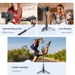 ⁦Perche à Selfie et Trépied avec Bras Télescopique L19 - حامل هواتف وعصا سيلفي 3في1⁩ - الصورة ⁦2⁩