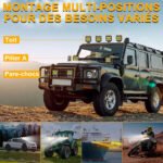 ⁦Phare LED Anti-brouillard 1PCS avec 5 Modes d'éclairage  12V-24V IP68 étanche - مصباح عالي السطوع للسيارات والدراجات النارية⁩ - الصورة ⁦6⁩