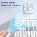 ⁦Ventilateur de Bureau Rechargeable Rotatif avec Lumière LED - مروحة مكتب قابلة للشحن⁩ - الصورة ⁦4⁩