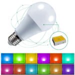 ⁦Ampoule LED RGBW E27 à intensité variable 16 couleurs - مصباح بأضواء ملونة⁩ - الصورة ⁦5⁩