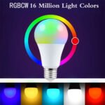⁦Ampoule LED RGBW E27 à intensité variable 16 couleurs - مصباح بأضواء ملونة⁩ - الصورة ⁦3⁩