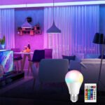 ⁦Ampoule LED RGBW E27 à intensité variable 16 couleurs - مصباح بأضواء ملونة⁩ - الصورة ⁦4⁩