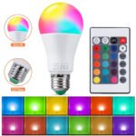 Ampoule LED RGBW E27 à intensité variable 16 couleurs - مصباح بأضواء ملونة