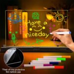 ⁦Tableau à Dessin LED coloré avec 4 stylos et Support 30x20cm  – لوحة مضيئة للرسم والتلوين⁩ - الصورة ⁦5⁩