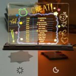⁦Tableau à Dessin LED coloré avec 4 stylos et Support 30x20cm  – لوحة مضيئة للرسم والتلوين⁩ - الصورة ⁦3⁩