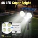 ⁦Lampe Solaire d'extérieur avec Détecteur de Mouvement LF-1906A - مصباح خارجي يعمل بالطاقة الشمسية⁩ - الصورة ⁦2⁩