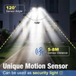 ⁦Lampe Solaire d'extérieur avec Détecteur de Mouvement LF-1906A - مصباح خارجي يعمل بالطاقة الشمسية⁩ - الصورة ⁦3⁩