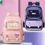 ⁦Sac à Dos Enfant Ludique avec Plusieurs Compartiment et un Peluche LM-5122 Rose - حقيبة ظهر للأطفال وردي⁩ - الصورة ⁦6⁩