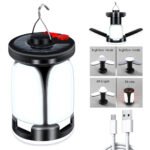 Lanterne de camping Rechargeable avec 6 modes d'éclairage, 60 LED