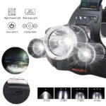 ⁦Lampe frontale LED 4 modes 6000K USB rechargeable⁩ - الصورة ⁦4⁩