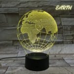 ⁦Lampe Veilleuse de bureau 3D 7 lumières changeantes de couleurs En Acrylique⁩ - الصورة ⁦3⁩