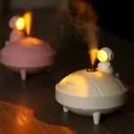 ⁦Lampe de coucher de soleil d'astronaute et humidificateur d'air sans fil, diffuseur à batterie Rechargeable1200mAh⁩ - الصورة ⁦2⁩
