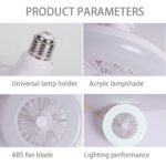 ⁦Lumière de plafond Ventilateurs LED E27 30W⁩ - الصورة ⁦5⁩