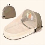 ⁦Lit et sac à langer pour enfants avec moustiquaire et auvent - سرير أطفال سهل النقل مع ناموسية مدمجة⁩ - الصورة ⁦2⁩