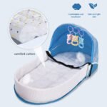 ⁦Lit et sac à langer pour enfants avec moustiquaire et auvent - سرير أطفال سهل النقل مع ناموسية مدمجة⁩ - الصورة ⁦6⁩