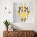 ⁦Cadre en Acrylique Effet Gold Miroir Motif Club USMA⁩ - الصورة ⁦2⁩