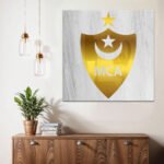 ⁦Cadre en Acrylique Effet Gold Miroir Motif Club MCA⁩ - الصورة ⁦4⁩