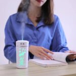 ⁦Diffuseur d'huiles essentielles et d'arôme froid, tasse de fleur de Lotus USB 250ml⁩ - الصورة ⁦11⁩