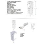 ⁦Diffuseur d'huiles essentielles et d'arôme froid, tasse de fleur de Lotus USB 250ml⁩ - الصورة ⁦6⁩