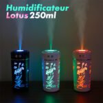 Diffuseur d'huiles essentielles et d'arôme froid, tasse de fleur de Lotus USB 250ml