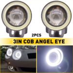 ⁦Feu antibrouillard rond LED IP65 7000K éclairage blanc super brillant⁩ - الصورة ⁦7⁩