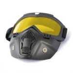 ⁦Casque Moto avec Lunettes Amovibles Coloré Anti-Bouée⁩ - الصورة ⁦2⁩