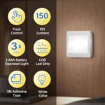 ⁦Pack de 3 Lampes Interrupteur LED COB pour Placard - طقم مصابيح إضاءة منزلية⁩ - الصورة ⁦7⁩