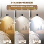 ⁦Applique murale Double Tète avec 3 températures de couleur et 3 niveaux de luminosité 1Pcs - مصباح حائط مثالي لغرف النوم⁩ - الصورة ⁦6⁩