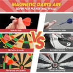 ⁦Jeu de fléchettes magnétique 6 Fléchettes double face⁩ - الصورة ⁦5⁩