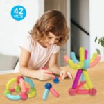 ⁦Blocs de Construction Magnétiques 42 pièces pour Enfants - لعبة تركيب القطع المغناطسية للأطفال⁩ - الصورة ⁦6⁩