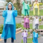 ⁦Poncho à capuche Transparent imperméable Pour Adulte protection d'urgence⁩ - الصورة ⁦2⁩