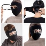 ⁦Masque moto pour l'hiver coupe-vent en polaire avec protection pour les yeux - قناع مضاد للبرد لسائقي الدراجات النارية⁩ - الصورة ⁦4⁩