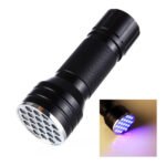 ⁦lampe de poche UV  21LED en alliage d'aluminium détecteur des scorpions et faux billet -  المصباح بالأشعة فوق البنفسجية كاشف للعقارب والعملات المزورة⁩ - الصورة ⁦5⁩