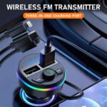 ⁦Transmetteur Bluetooth pour voiture, voiture Mp3 Player Radio Aux Adapter Lecteur de Musique⁩ - الصورة ⁦5⁩