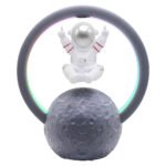 ⁦Haut-parleur Bluetooth et Lampe d'astronaute en lévitation magnétique avec lampe flottante en forme de lune rotative⁩ - الصورة ⁦3⁩