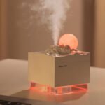 ⁦Humidificateur Cube 300 ml avec Veilleuse de Lune Colorée - معطر جو في الغرفة⁩ - الصورة ⁦2⁩