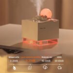 ⁦Humidificateur Cube 300 ml avec Veilleuse de Lune Colorée - معطر جو في الغرفة⁩ - الصورة ⁦5⁩