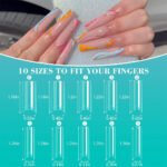 ⁦500 faux ongles carrés transparents professionnels en acrylique - طقم أظافر صناعية⁩ - الصورة ⁦4⁩