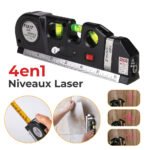 Niveau Laser 4en1 Fixit Level pro 3  Polyvalent Ruban De 8 Pieds