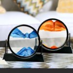 ⁦Sablier 3D en Verre rond 12 pouces pour la décoration de la maison⁩ - الصورة ⁦7⁩