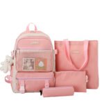 ⁦Ensemble de sacs d’école Kawai pour adolescents 4Pcs V3 CLBD Rose – محفظة 4 قطع كاواي وردي⁩ - الصورة ⁦4⁩
