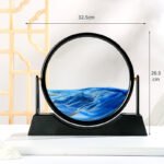 ⁦Sablier 3D en Verre rond 12 pouces pour la décoration de la maison⁩ - الصورة ⁦6⁩