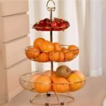 ⁦Panier à Fruits en Métal à 3 Niveaux – سلة فواكه معدنية بثلاث طبقات⁩ - الصورة ⁦5⁩