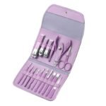 Kit coupe-ongles professionnel 16en1 en acier inoxydable - طقم العناية بالأظافر