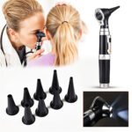 Otoscope 3X avec LED loupe de contrôle d'oreille portable avec 8 capuchons - جهاز فحص الأذن