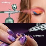 ⁦Kit aérographe avec compresseur intégré rechargeable pour nail arts et décoration - جهاز  رسم وتزيين⁩ - الصورة ⁦7⁩