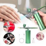 Kit aérographe avec compresseur intégré rechargeable pour nail arts et décoration - جهاز  رسم وتزيين