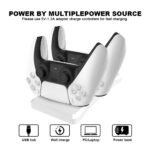 ⁦Station de charge sans fil Type C Double Chargeur pour Manette PS5 - شاحن يد التحكم⁩ - الصورة ⁦5⁩